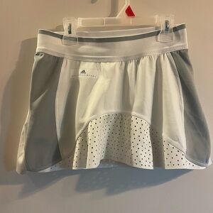 Adidas by Stella McCartney White and Gray Sporty Mini Skirt